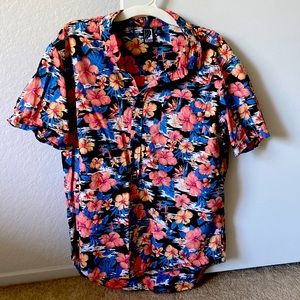 Mens Floral Hawaiian Shirt (XXL)